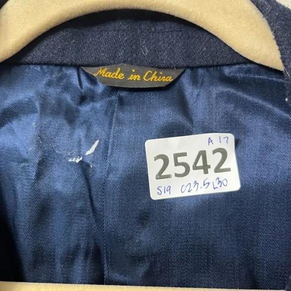 Ardsley Men Navy Blue Blazer 44R Single Breast Wool Blend Sport Coat Gold Button - Picture 8 of 8